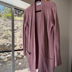 OLD NAVY | Dusty Rose Long Knit Cardigan, Size Medium Tall